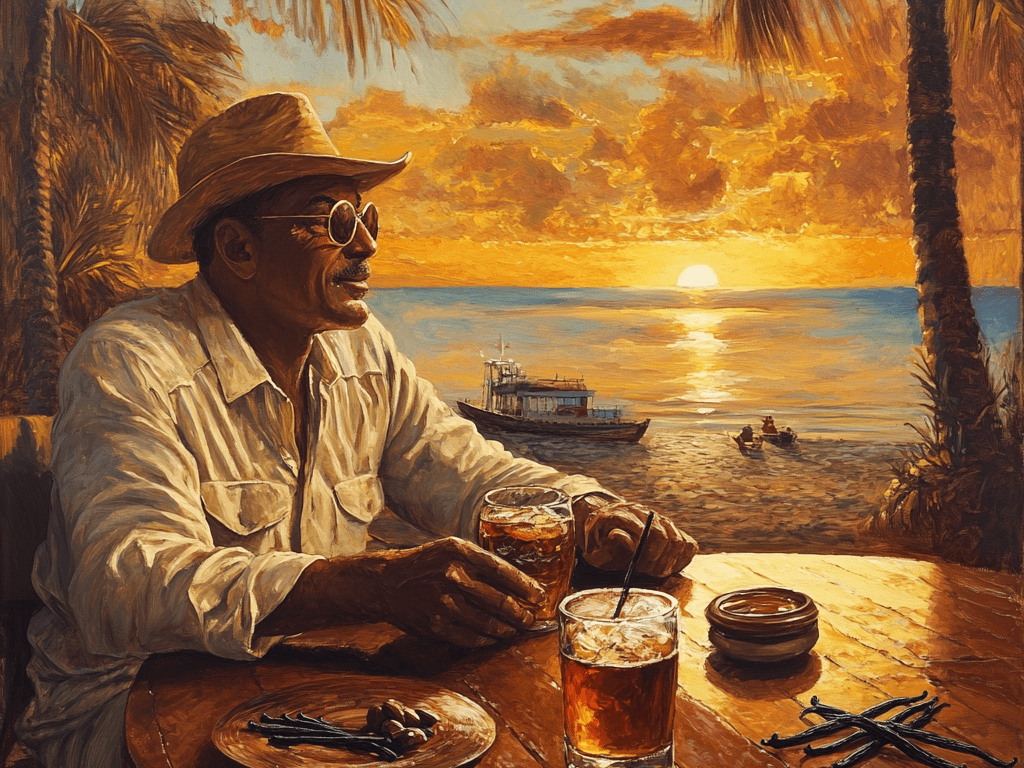 Cuban caffe at sunset